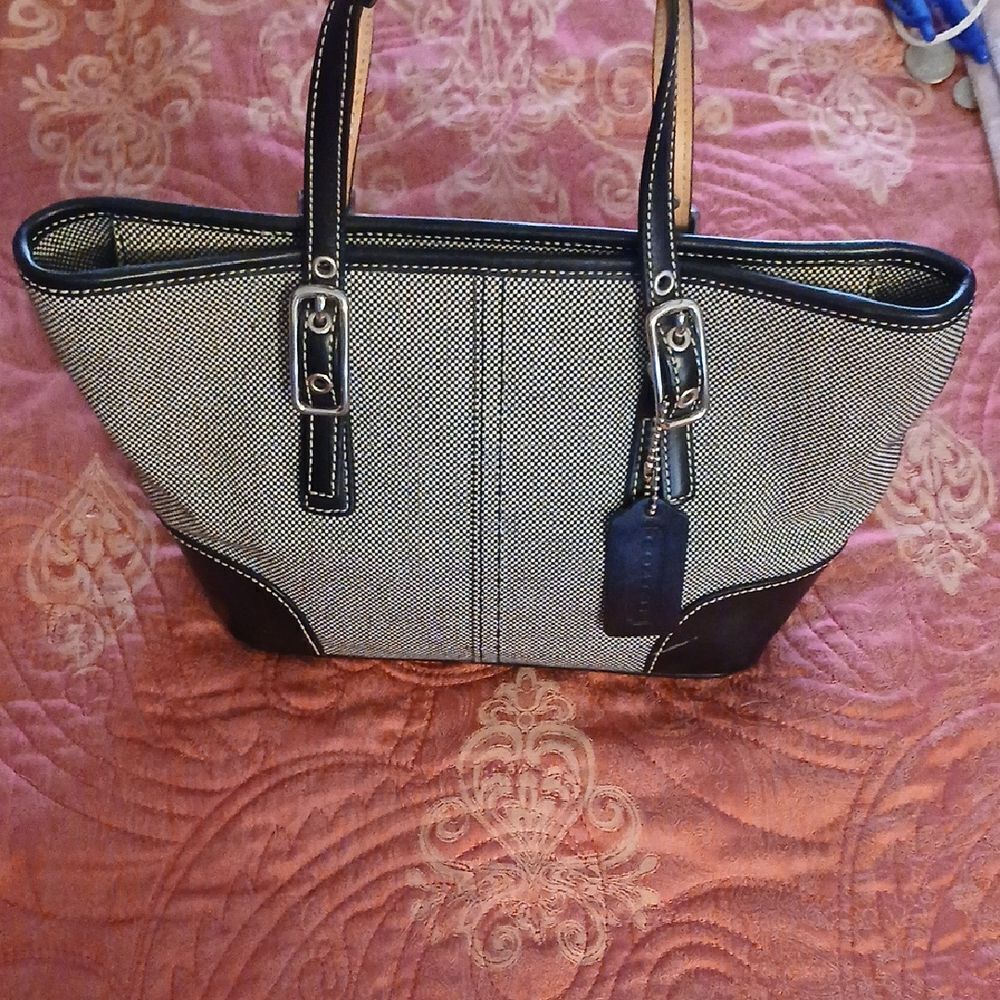 Elegant Black and Cream Tote Bag